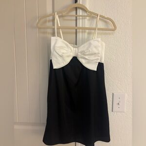 Show me your mumu black bow mini dress